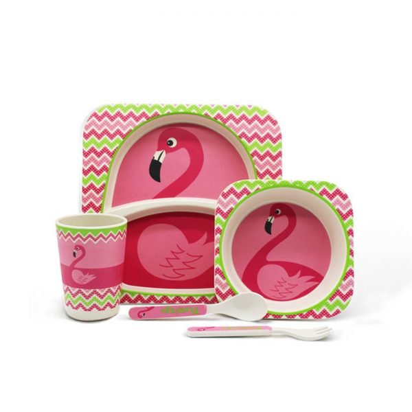 Rippled flamingo portuguese dinnerware sets