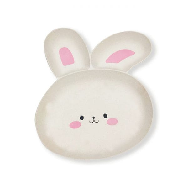 Special technology rabbit plate with pink and black printed