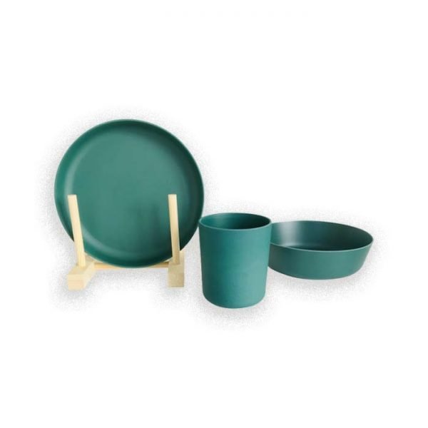 One person use LFGB blue dinnerware set