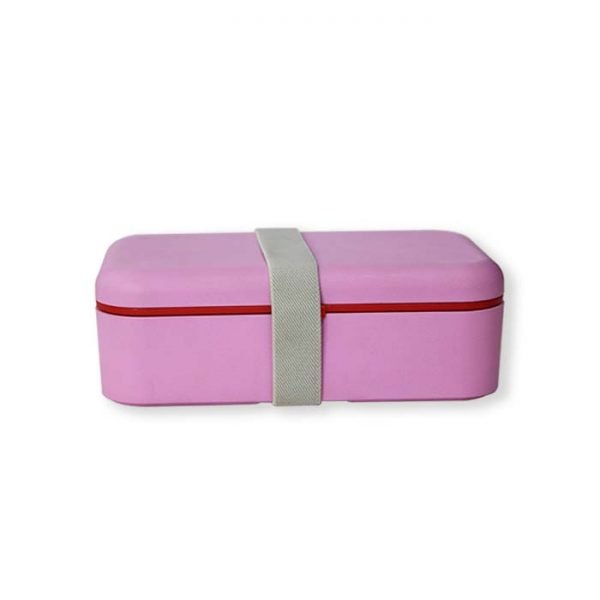 Rectangular single-layer adult lunch box with band