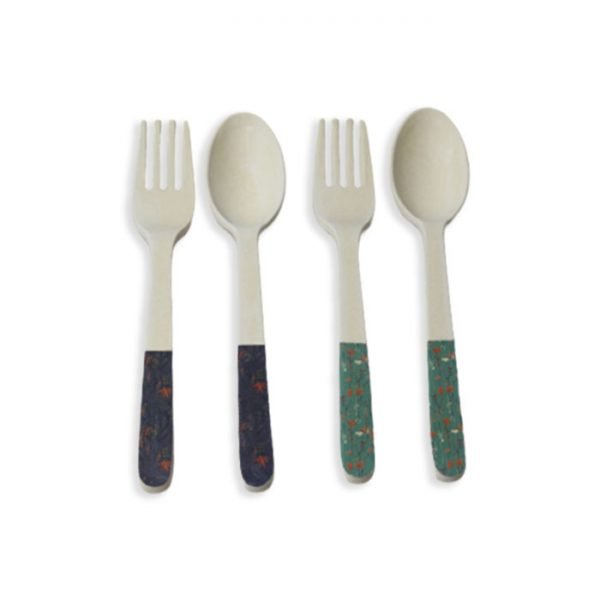 Two design decal printed pattern on cutlery handle