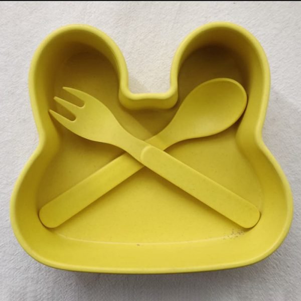 Rabbit set with safe fork and spoon children dinnerware (5)