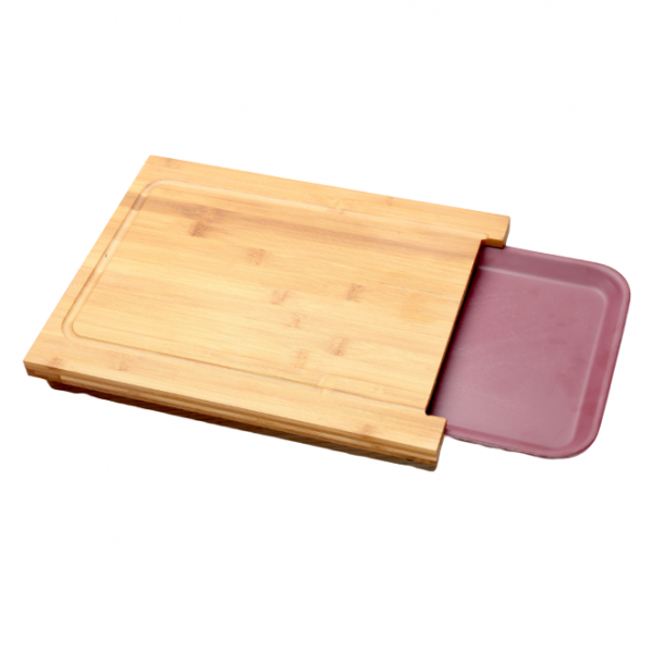 BCT035 cutting board set with removable bamboo fiber tray