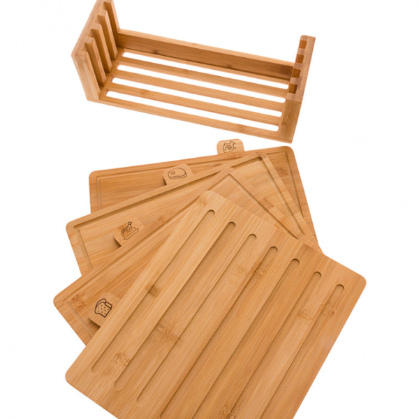 BCT044 natural bamboo cutting board with cutting mat