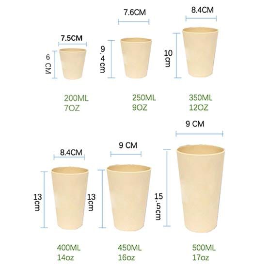 bamboo cup size bamboo cup size